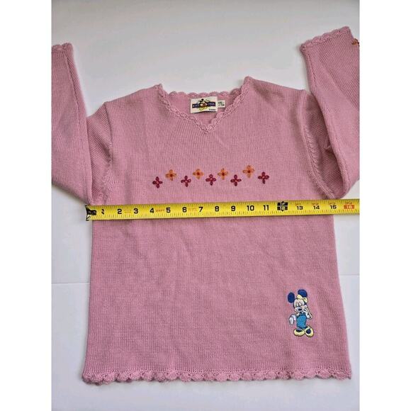 Girls Vintage Minnie Mouse Mickey For Kids Pink‎ Sweater EUC 120/56 - Picture 7 of 11